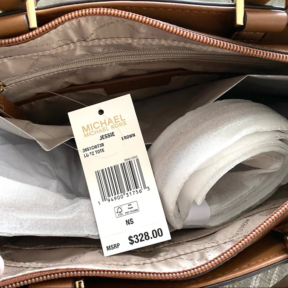 NEW authentic MK signature monogram brown tote - Picture 7 of 7